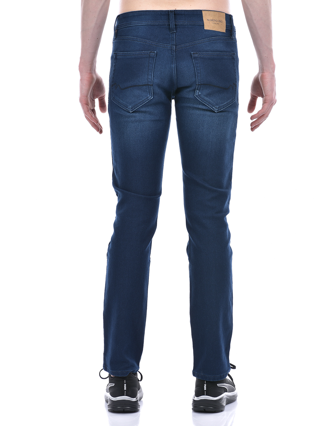 Numero Uno Men Solid Dark Blue Jeans